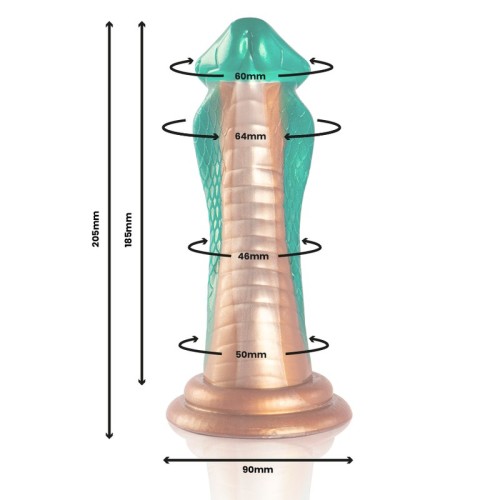 Epic Cybersilcock Python Green Cobra Dildo - Mythical Pleasure