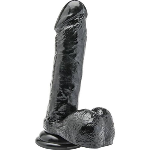 18 Cm Black Realistic Dildo with Balls - Get Real