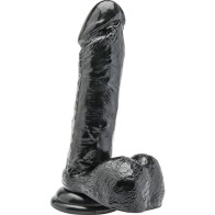 18 Cm Black Realistic Dildo with Balls - Get Real