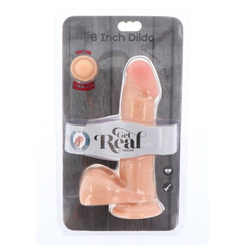Dual Density Dildo 18 Cm Con Testículos Natural
