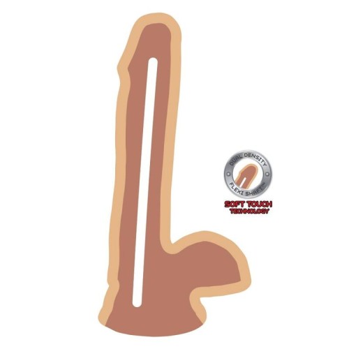 Dual Density Dildo 17 Cm Natural - Realistic Suction Toy