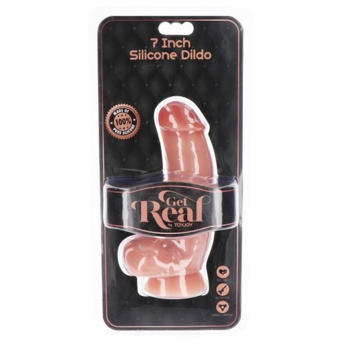 Realistic 18 cm Silicone Dildo with Balls for Pleasure