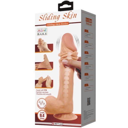 Pretty Love Sliding Skin Realistic Dildo with Suction Base