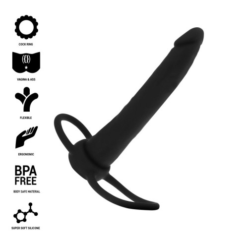 Mythology Cobi Onyx Silicone Double Penetration Harness