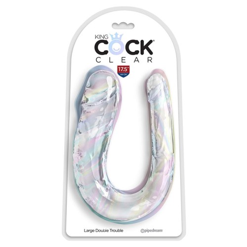 Dildo Doble Transparent 44 cm