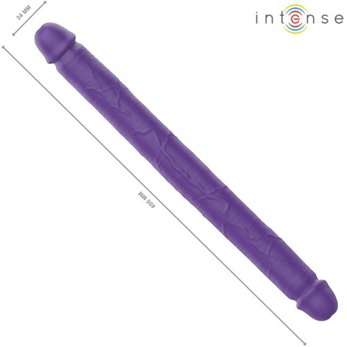 Intense - Gunter Dildo Doble Vibrador 40 Cm Morado - Doble Estimulación