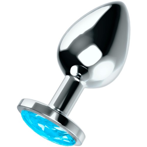 Ohmama Anal Plug with Blue Crystal - Elegant Pleasure