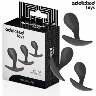 Set of 3 Silicone Anal Plugs Model 3 - Gradual Pleasure