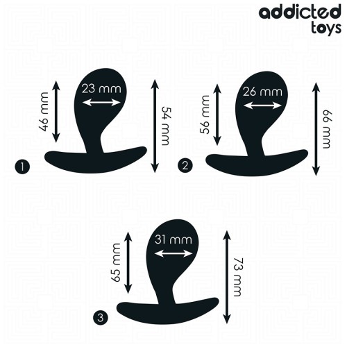 Set of 3 Silicone Anal Plugs Model 3 - Gradual Pleasure