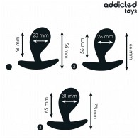 Set of 3 Silicone Anal Plugs Model 3 - Gradual Pleasure