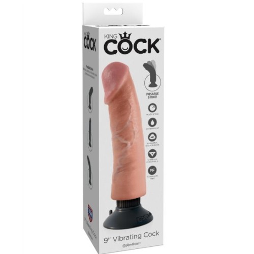 King Cock Realistic Vibrator 23 Cm - Ultimate Pleasure