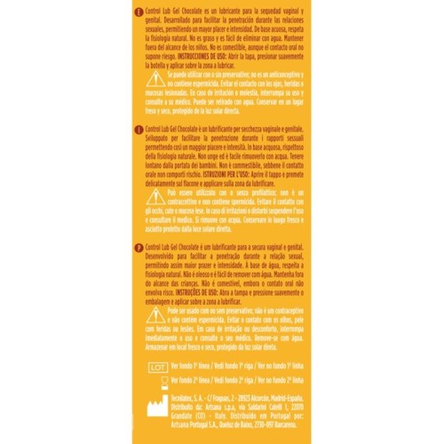 Control Chocolate Lubricating Gel 75ml