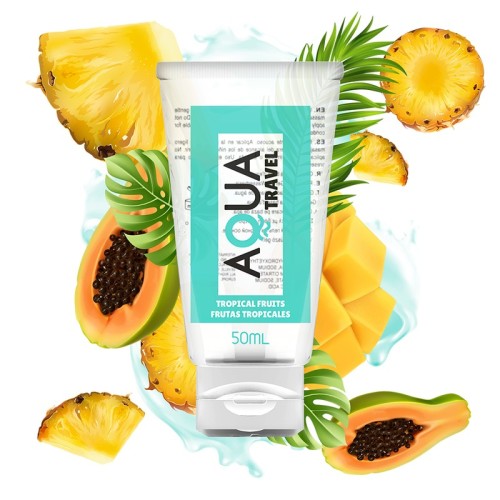 Aqua Travel Water-Based Lubricant Tropical Flavor 50 ml | Pleasure on the Go
