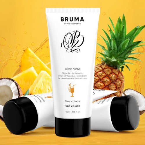 Gel Deslizante Con Aloe Vera Sabor A Piña Colada 100 Ml