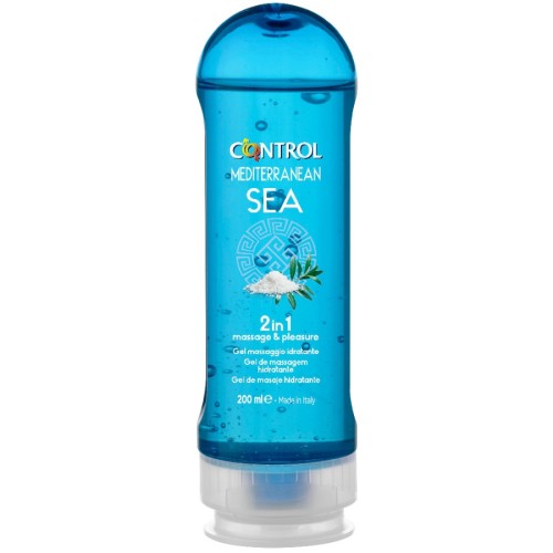 Control 2-in-1 Massage Gel Mediterranean Sea for Sensual Pleasure 200 ml