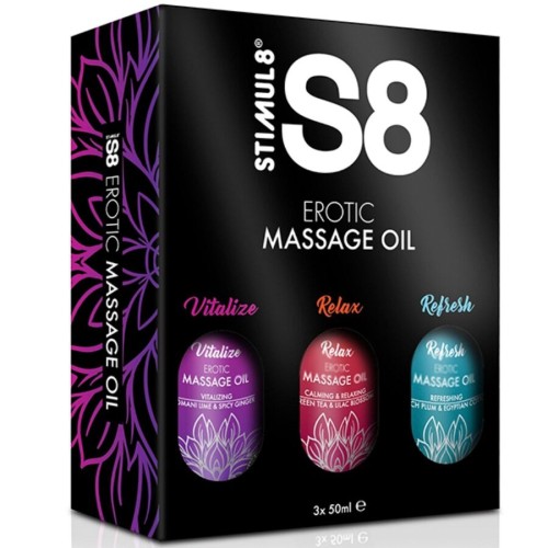 S8 Massage Oil Box 3x50ml | Relaxing Experience