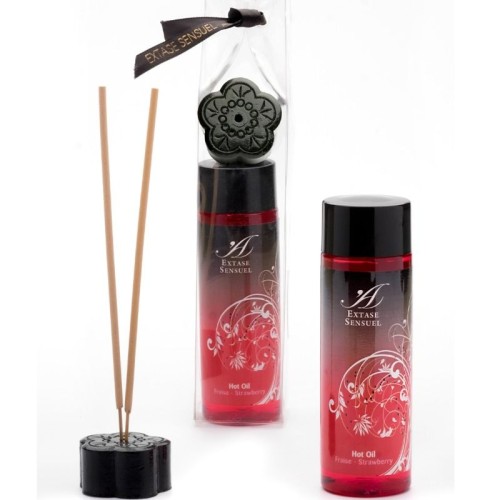 Extase Sensual Hot Oil - Strawberry Flavor