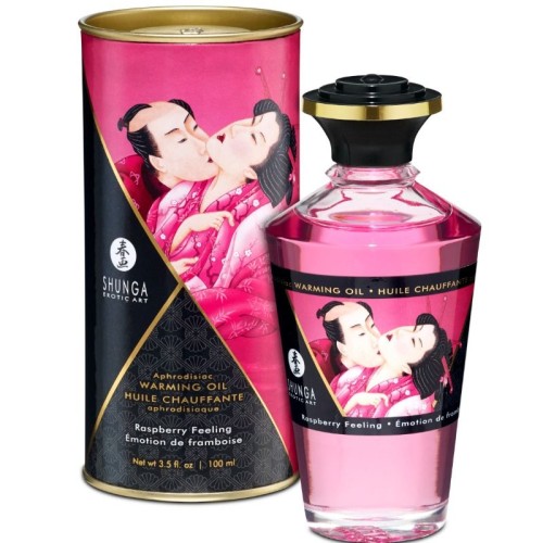 Shunga Warming Massage Oil Raspberry - 100ml