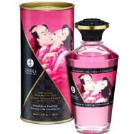 Shunga - Aceite Masaje Efecto Calor Sabor Intenso Frambuesa - 100 Ml