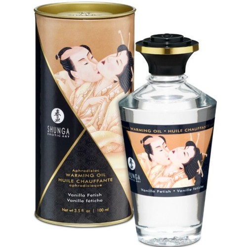 Shunga Warming Massage Oil Vanilla for Intimacy