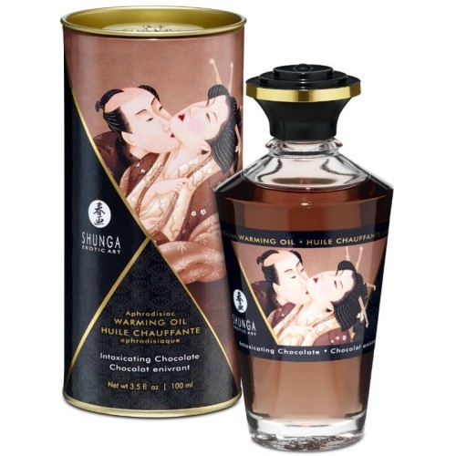 Shunga Warming Massage Oil in Intense Chocolate Flavor