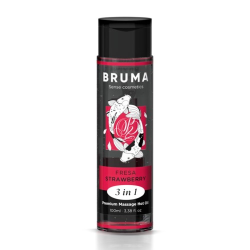 BRUMA Premium Warming Massage Oil Strawberry 3 in 1 - 100ml