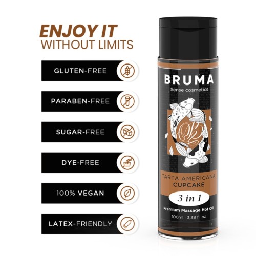 Aceite De Masaje Premium Efecto Calor Sabor Tarta Americana