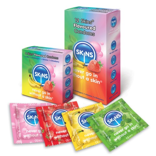 Variety Flavored Condoms 12 Pack for Enjoyable Intimacy