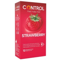 Control Adapta Strawberry Condoms - 12 Units for Natural Experience