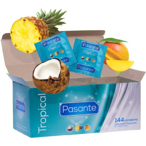 Tropical Flavor Condoms 144 Units - Pasante