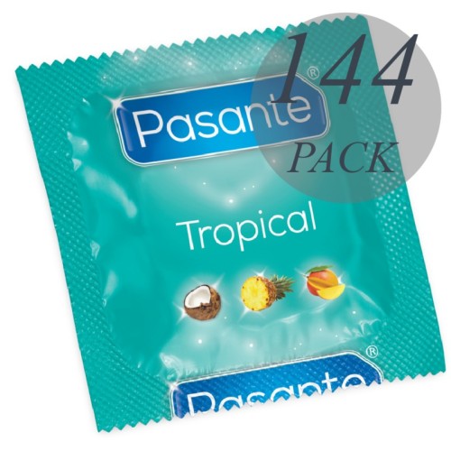 Tropical Flavor Condoms 144 Units - Pasante