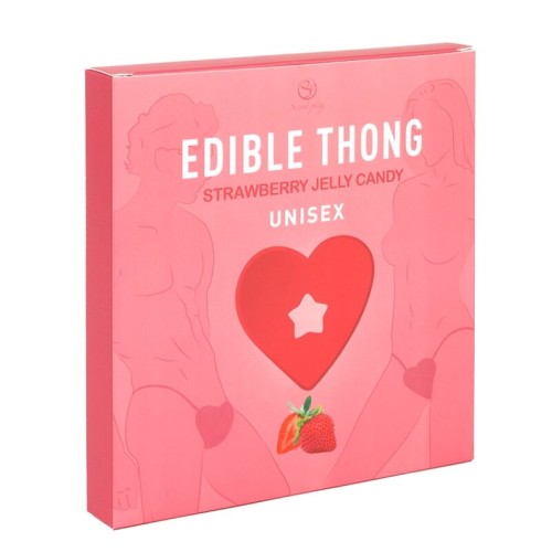 Edible Strawberry Heart Shaped Thong