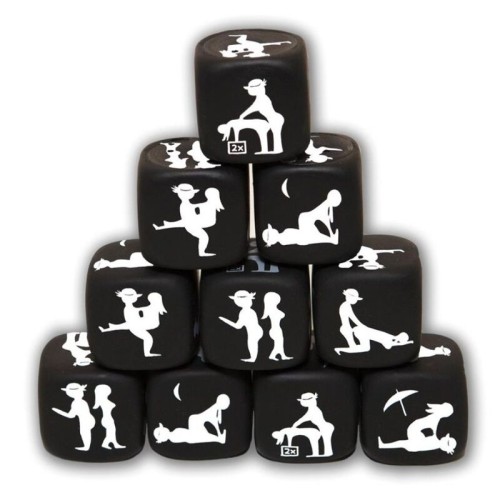 Black Posture Dice Game for Couples