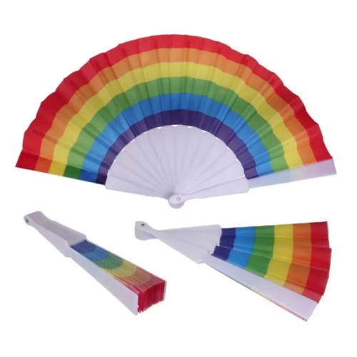 LGBT Rainbow Flag Fabric Fan - Celebrate Pride