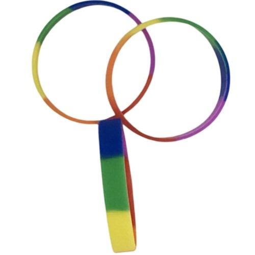 Silicone Rainbow Flag Wristband LGBT - Show Your Pride