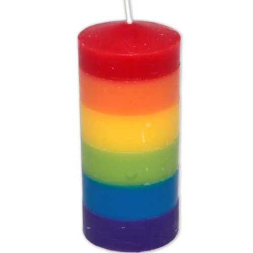 Large Candle with LGBT Flag - Handcrafted Pride