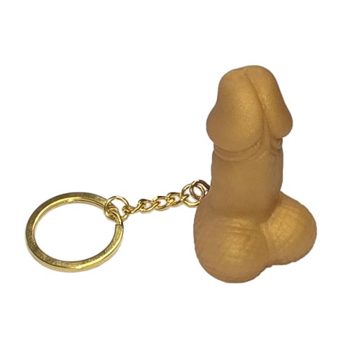 Silbato Llavero Con Forma De Pene Dorado