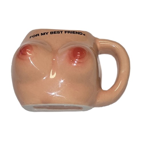 Breast Shaped Ceramic Magnet 'for My Best Friend'