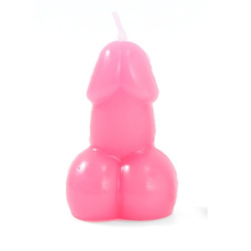 Vela Con Forma De Pene Color Fucsia