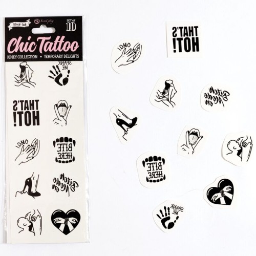 Secret Play Temporary Tattoos Kinky Collection