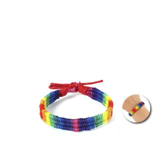 Braided Rainbow Flag Bracelet for Everyday Style