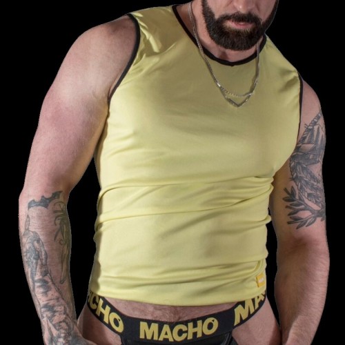 Macho Yellow Sporty T-Shirt for Men