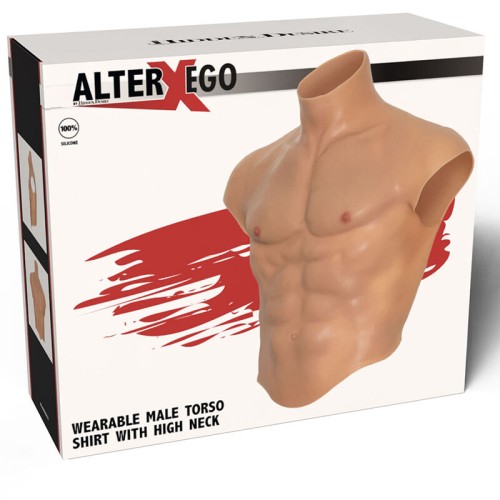 Alter Ego Male Torso Shirt with Realistic Abs