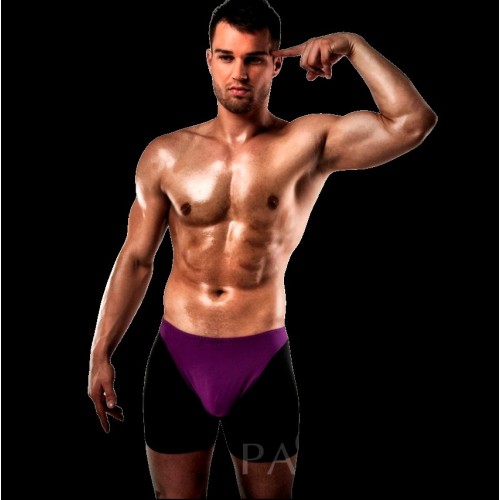 Passion Boxer 009 Purple Black Erotic Lingerie