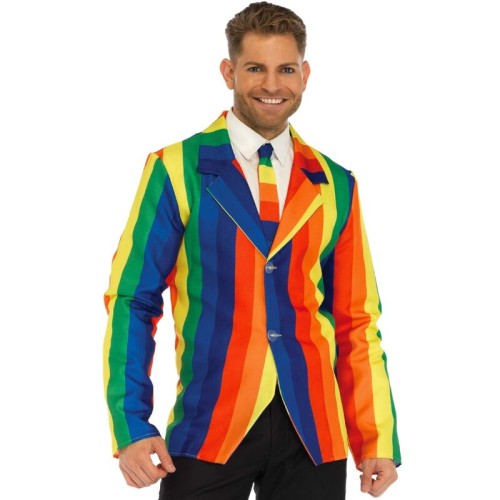 Leg Avenue Rainbow Blazer Suit with Tie