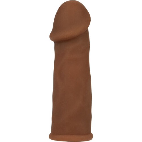 Futuristic Brown Penis Extension Sleeve - Enhance Pleasure
