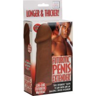 Futuristic Brown Penis Extension Sleeve - Enhance Pleasure