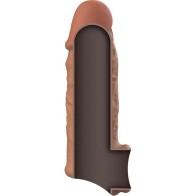 Liquid Silicone V7 Penis Extension Brown