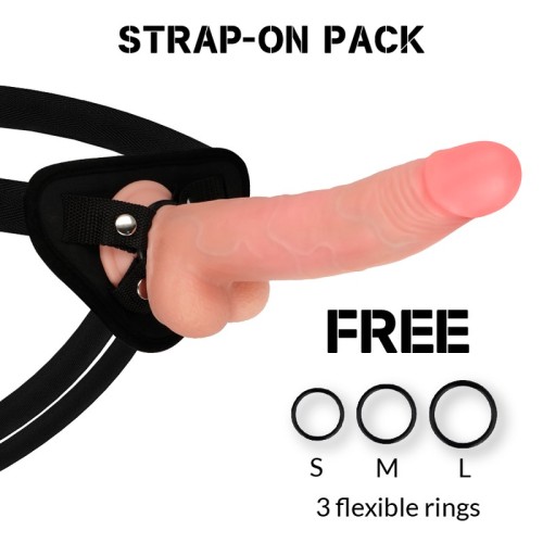 Rockarmy Harness with Realistic Dual Density Leopard Dildo