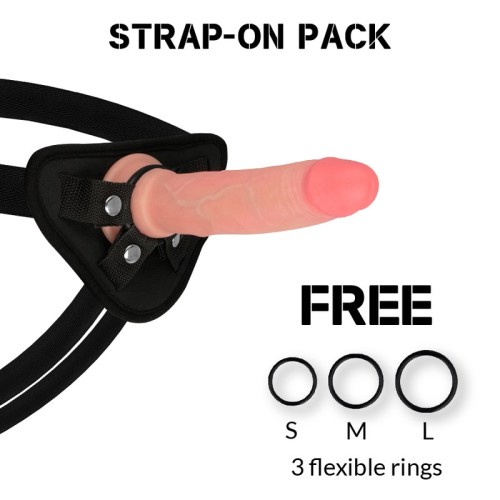 Rockarmy Harness + Liquid Silicone Dildo Premium - Realistic Pleasure